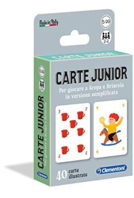 Clementoni Junior, carte da gioco per bambini (versione in italiano), Multicolore, 16173, 5 - 99 anni