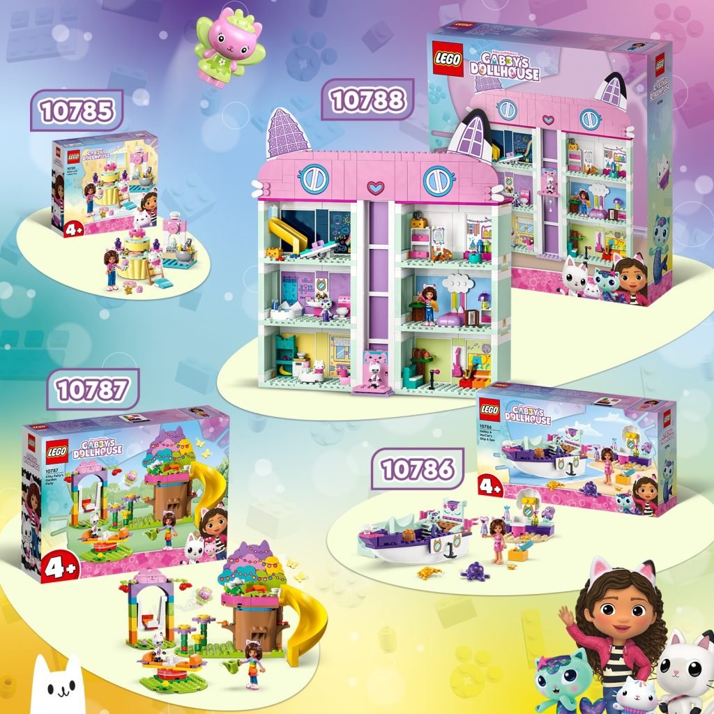 LEGO Gabby's Dollhouse immagine d'insieme di tutti i set della serie