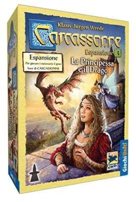 Giochi Uniti - Carcassonne La Principessa e il Drago, Espansione 3 per Carcassonne, Gioco da tavolo, Edizione italiana, GU344/2