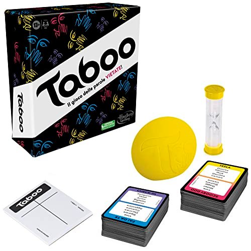 Hasbro Taboo classico, gioco di società con parole da indovinare per adulti e adolescenti, gioco da tavolo per 4 o più giocatori dai 13 anni in su