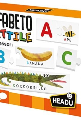 Headu Alfabeto Tattile Montessori Un Gioco Per Imparare A Leggere A Tre Anni It20164 Gioco Educativo Per Bambini 3-6 Anni Made In Italy