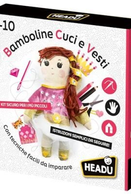 Headu Bamboline Cuci E Vesti Con Tecniche Facili Da Imparare It56918 Gioco Art & Craft Per Bambini 4-8 Anni Made In Italy
