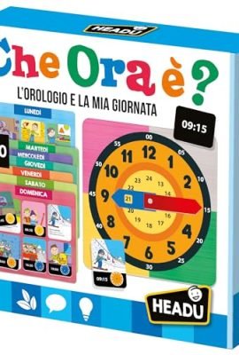 Headu Che Ora È New Version L’Orologio e la Mia Giornata It57588 Gioco Educativo per Bambini 5-10 Anni Made in Italy