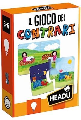 Headu Il Gioco Dei Contrari Gioco Di Logica Per Imparare A Confrontare It20584 Gioco Educativo Per Bambini 3-6 Anni Made In Italy