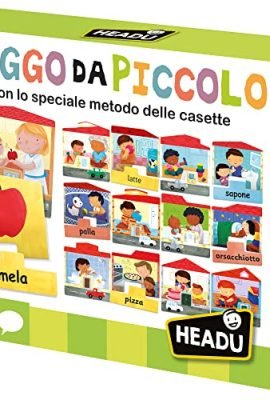 Headu Leggo Da Piccolo Con L’Originale Metodo Delle Casette It54976 Gioco Educativo Per Bambini 2-5 Anni Made In Italy