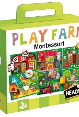 Headu Play Farm Montessori Prime Scoperte Nella Fattoria Mu23608 Gioco Educativo Per Bambini 2-4 Anni Made In Italy