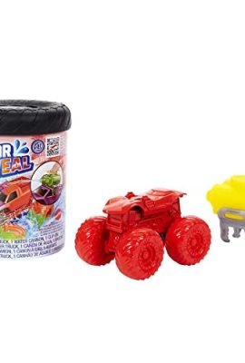 Hot Wheels - Hot Wheels Monster Trucks Color Reveal, 1 veicolo giocattolo con sorpresa ed effetto cambia colore ripetibile con acqua calda e fredda, giocattolo per bambini 3+ Anni, HJF39