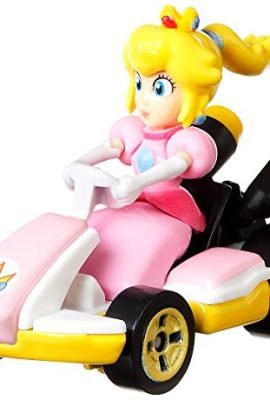 Hot Wheels- Mario Kart Personaggio Principessa Peach Veicolo in Metallo in Scala 1:64, Macchinina Giocattolo per Bambini 3 + Anni, GBG28