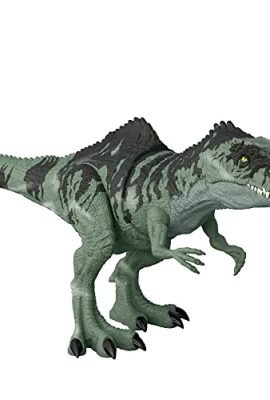 Jurassic World - Gigantosauro attacco letale con fauci mobili, con ruggito e movimenti, dinosauro per gioco dinamico e digitale, Giocattolo per Bambini 4+ Anni, GYC94