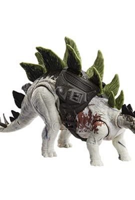 Jurassic World Dominion - Predatori Giganti Stegosauro dinosauro con mossa d'attacco e attrezzatura di tracciamento, giocattolo con gioco classico e digitale, per bambini 4+ Anni, HLP24