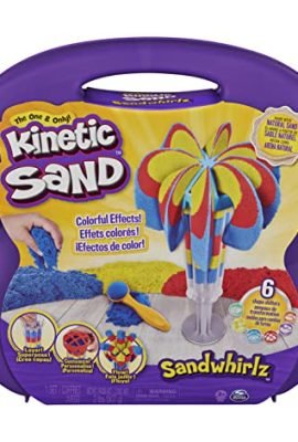 Kinetic Sand - Set Valigetta Cascate Arcobaleno - 907Gr di Sabbia in 3 Colori e 10 Accessori, dai 3 Anni - 6055859