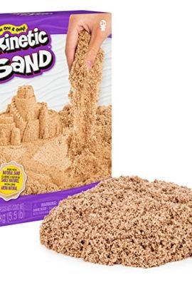 Kinetic Sand 2,5 kg - Sabbia cinetica Originale dalla Svezia, Marrone Naturale, conosciuta dagli asili, Ideale per Il Gioco di Sabbia Creativo, per Bambini dai 3 Anni in su
