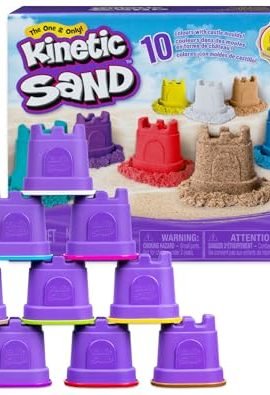 Kinetic Sand, Confezione da 10 Mini Castelli, 1.27 kg di Sabbia modellabile in 10 Colori, dai 3 Anni