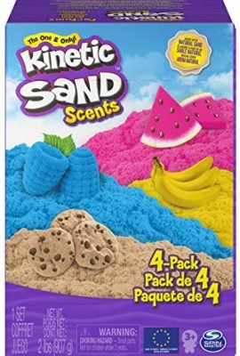 Kinetic Sand | Sabbia Profumata Confezione da 4 | Sabbia magica profumata | Sabbia colorata 908 g | 4 colori e profumi diversi inclusi | Giocattoli per bambini e bambine 3 anni