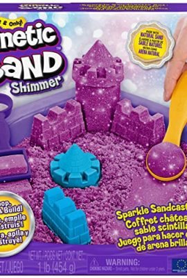 Kinetic Sand Schimmer 6063521 - Set di sabbiera con 454 g di sabbia brillante, vasca e accessori per gioco da interni, a partire dai 3 anni