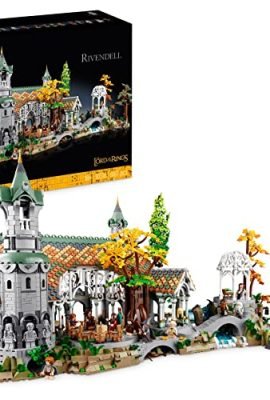 LEGO 10316 Icons Il Signore degli Anelli: Gran Burrone, Costruisci ed Esponi la Valle della Terra di Mezzo, Idee Regalo Natale per Adulti, 15 Minifigure come Frodo e Bilbo Baggins (Esclusiva Amazon)