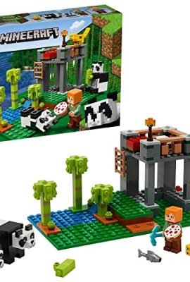 LEGO 21158 Minecraft L’Allevamento di Panda, Set da Costruzione con le Figure di Alex e degli Animali, Giochi per Bambini e Bambine dai 7 Anni in su