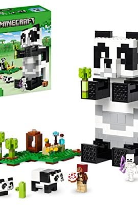 LEGO 21245 Minecraft Il Rifugio del Panda, Modellino da Costruire di Casa Giocattolo con Personaggi e Animali, Giochi per Bambini, Ragazzi e Ragazze, Idea Regalo