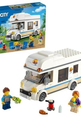LEGO 60283 City Camper delle Vacanze, Modellino da Costruire di Roulotte Giocattolo con Minifigure, Giochi per Bambini e Bambine, Idee Regalo