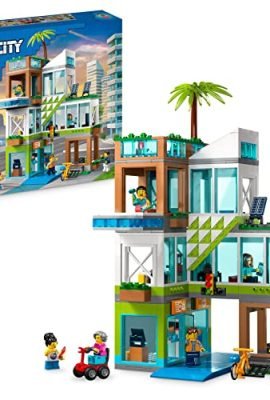 LEGO 60365 City Condomini, Modular Building Set con Stanze Combinabili, Negozio, Bicicletta Giocattolo e 6 Minifigure, Regalo di Compleanno per Bambini e Bambine dai 6 Anni in su