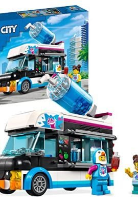 LEGO 60384 City Il Furgoncino Delle Granite Del Pinguino, Camion Giocattolo Con Minifigure, Idea Regalo Di Compleanno Per Bambini, Ragazzi E Ragazze Dai 5 Anni In Su