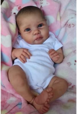 Lonian Reborn Dolls 19 inch Realistic Newborn Baby Doll with Soft Body Lifelike Baby Dolls That Look Real with Pacifier (Occhi Marroni)
