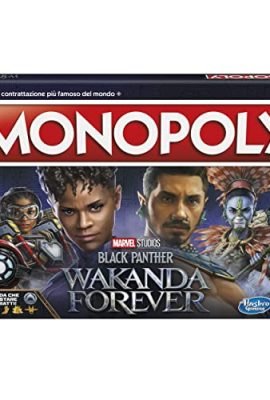 Monopoly Black Panther: Wakanda Forever, Gioco Da Tavolo Per Famiglie, Dagli 8 Anni In Su, Da 2 A 6 Giocatori