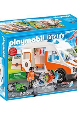 Playmobil City Life 70049, Ambulanza con Lampeggianti e Sirena, dai 4 Anni