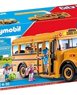 Playmobil City Life 71094 US School Bus, Autobus Giocattolo con Luce Lampeggiante, Giocattoli per Bambini a Partire dai 4 Anni
