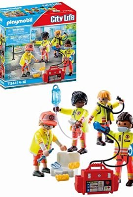 Playmobil City Life 71244 Team di soccorso, con molti accessori, giocattolo dai 4 anni