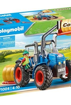 Playmobil Country 71004 Grande Trattore con Accessori e Gancio di Traino, Giocattoli per Bambini dai 4 Anni