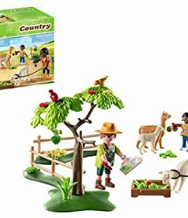 Playmobil Country 71251 Passeggiata con gli alpaca, animali della fattoria biologica, giocattoli sostenibili per bambini dai 4 anni in su