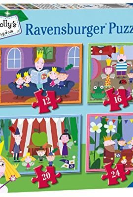 Ravensburger Holly's Little Kingdom and Ben & Holly-4 "Box 12, 16, 20, 24 pezzi Puzzle per bambini dai 3 anni in su, 6957
