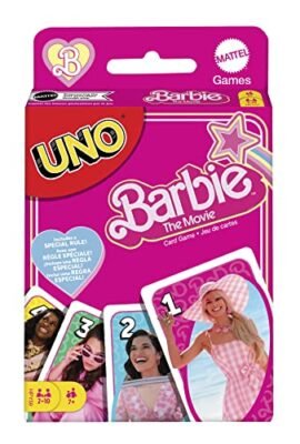 UNO Barbie The Movie - Gioco di carte UNO ispirato al film di Barbie, per serate di gioco in famiglia e feste tra amici, giocattolo per bambini, 7+ anni, HPY59