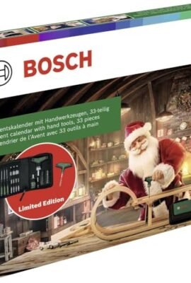 Bosch calendario avvento utensili manuali 2024, 33 pz. (set utens. cacciavite a cricchetto per bit, cacciaviti prec.; cacciavite per bit cric. corto; access.; cavatappi; custodia)