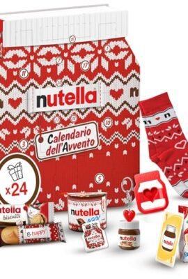 Nutella - Calendario Avvento 2024, 24 Deliziose Sorprese Nutella con Snack e Gadget, Idea Regalo Natale, Confezione da 528 Grammi